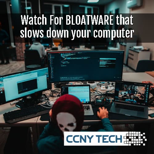 bloatware that slows down PC