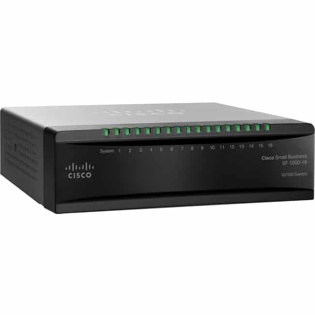 Cisco SF 100D-16 16-Port Fast Ethernet Switch