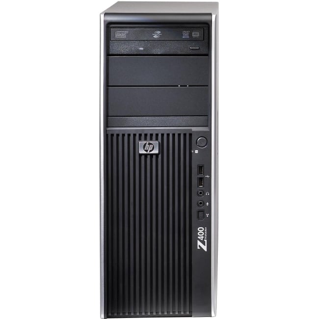 HP Z400 Workstation - 1 x Intel Xeon W3520 Quad-core (4 Core) 2.66 GHz - 4 GB DDR3 SDRAM - 250 GB HDD - Windows 7 Professional 32-bit - Convertible Mini-tower - Jack Black, Alloy Metallic