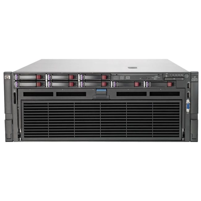 HP ProLiant DL580 G7 4U Rack Server - 2 x Intel Xeon E7-4807 Hexa-core (6 Core) 1.86 GHz - 64 GB Installed DDR3 SDRAM - Serial Attached SCSI (SAS) Controller - 0, 1, 5, 10, 50 RAID Levels - 2 x 1.20 kW