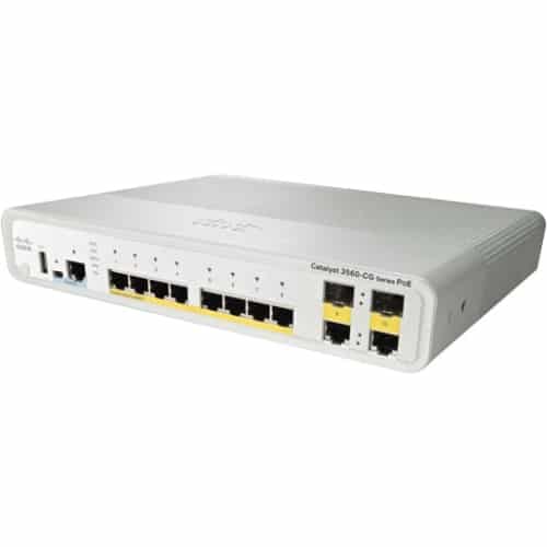 Cisco 3560C PD PSE Switch 8 GE PoE, 2 x 1G Copper Uplink, IP Base