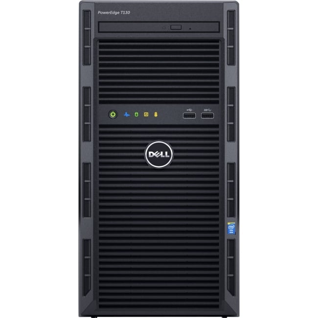 Dell PowerEdge 463-7651 Mini-tower Server - 1 x Intel Xeon E3-1220 v5 Quad-core (4 Core) 3 GHz - 8 GB Installed DDR4 SDRAM - 1 TB (1 x 1 TB) Serial ATA/600 HDD - 12Gb/s SAS Controller - 290 W