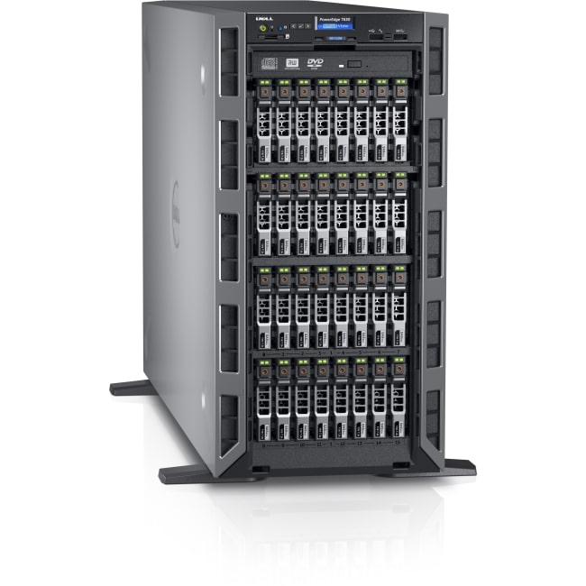 Dell PowerEdge T630 5U Tower Server - 1 x Intel Xeon E5-2620 v4 Octa-core (8 Core) 2.10 GHz - 8 GB Installed DDR4 SDRAM - 600 GB (1 x 600 GB) 12Gb/s SAS HDD - Serial ATA/600, 12Gb/s SAS Controller - 0, 1, 5, 10, 50 RAID Levels - 1 x 495 W