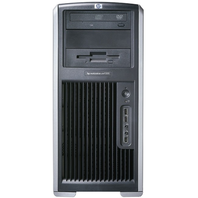HP xw9300 Workstation - 2 x AMD Opteron 250 2.40 GHz - 2 GB DDR SDRAM - 154 GB HDD - 1 x NVIDIA Quadro FX 3400 256 MB Graphics - Windows XP Professional - Mini-tower - Carbonite, Alloy Metallic
